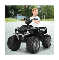 Slickblue 12V Kids Ride on Atv with Led lights and Treaded Tires