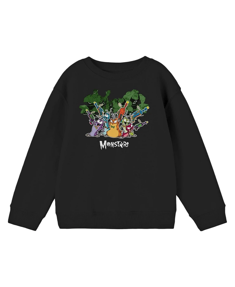 Space Jam Boys Monstars Transformation Black Long Sleeve Shirt