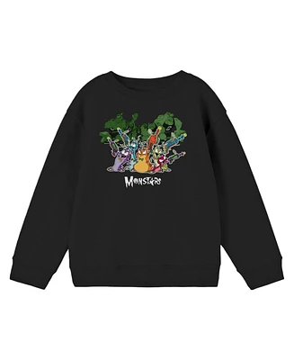 Space Jam Boys Monstars Transformation Black Long Sleeve Shirt