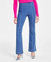 I.n.c. International Concepts Women's High Rise Pull-On Flare Jeans, Created for Macy's