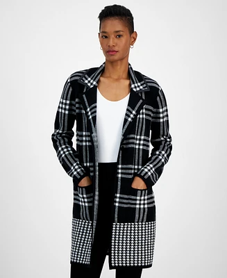 Kasper Women's Plaid Cardigan