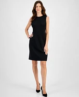 Kasper Women's Banded-Waist Sleeveless Sheath Dress