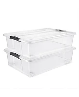 Sorbus Pack 40qt Underbed Bins with Lids and Handles