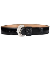 Sam Edelman Wide Width Double-e Loop Leather Belt