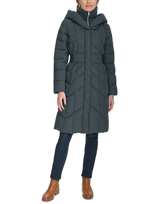 Cole Haan Women's Bibbed Hooded Puffer Coat