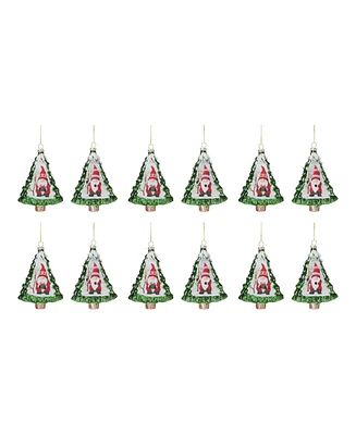 Slickblue Gnome Pine Tree Ornament (Set of 12)