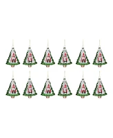 Slickblue Gnome Pine Tree Ornament (Set of 12)