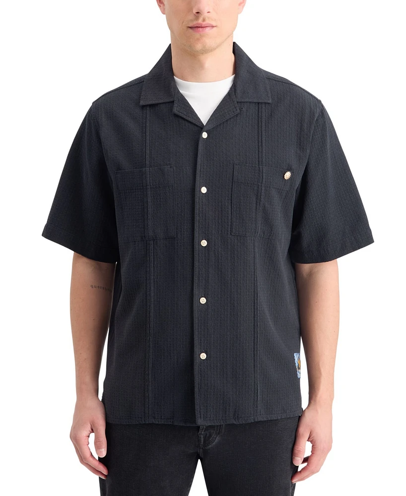 Scotch & Soda Men's Relaxed-Fit Short-Sleeve Dobby Shirt