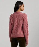 Lauren Ralph Women's Cable-Knit Crewneck Sweater