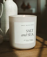 Sweet Water Decor Salt and Sea Soy Candle - Tan Matte Jar - 15 oz