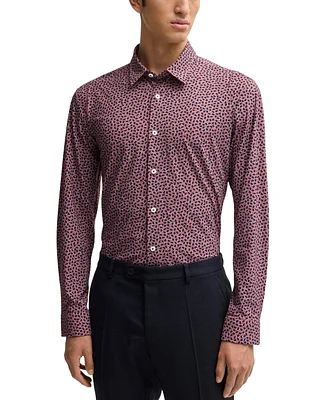 Boss by Hugo Men's Printed Slim-Fit Dress Shirt