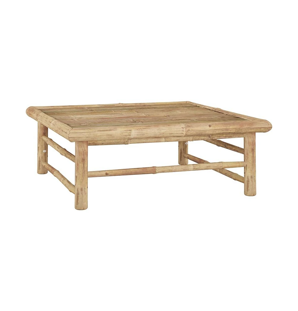 vidaXL Patio Table 25.6"x25.6"x11.8" Bamboo