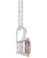 Mystic Topaz (2-3/8 ct. t.w.) & Diamond Accent Solitaire 18" Pendant Necklace Sterling Silver (Also Pink Topaz)