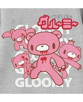 Bioworld Boys Gloomy Bear Multiple Character Poses Crew Neck Long Sleeve Athletic Heather Sweatshirt