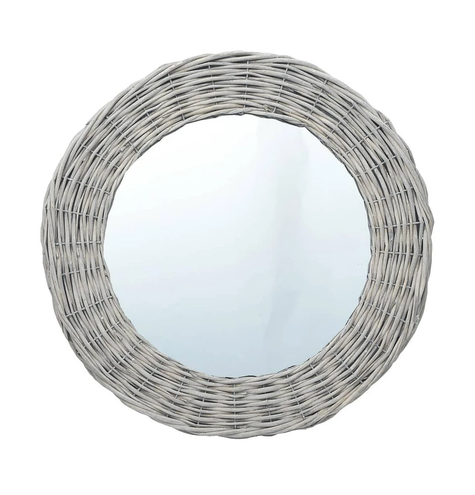 vidaXL Mirror 27.6" Wicker