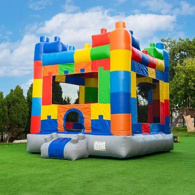 Herokiddo Block Party Bounce House Water Slide Combo Commercial Grade Wet Dry Use Kids Adults