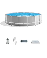 Intex 15ft x 48in Prism Above Ground Swimming Pool Set with Ladder and Cover