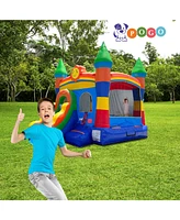 Pogo Bounce House Inflatable Bounce House with Slide for Kids (Without Blower) - 18 x 12 x 14.5 Foot Backyard Inflatable Bouncy House - Built