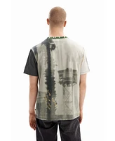 Desigual Men's Photographic palm tree T-shirt