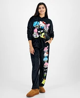 Love Tribe Juniors' Hello Kitty And Friends Plush Fleece Graphic Sweatpants