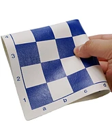 We Games Roll Up Vinyl Chess Board - Blue - 8 in.