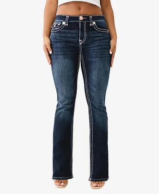 True Religion Women's Becca Bootcut Super T Flap Jean