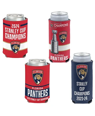 Wincraft Florida Panthers 2024 Stanley Cup Champions Four-Pack 12oz. Can Cooler Set