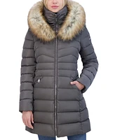 Laundry By Shelli Segal Women's Faux-Fur-Trim Hooded Puffer Coat