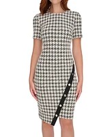 Tommy Hilfiger Women's Houndstooth Round-Neck Dress