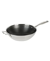 Kenmore Elite Luke Triply Hybrid Stainless Steel Wok W/Lid