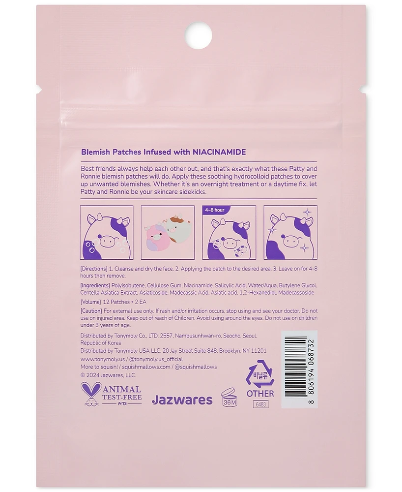 Tonymoly Squishmallow Friends Forever Hydrocolloid Blemish Patches