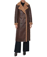 Avec Les Filles Women's Faux-Shearling Longline Coat