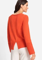 Olsen Women's Long Sleeve Solid Pullover