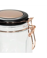 Amici Home Adler Collection Food Safe Hermetic Preserving Glass Canister With Lid & Clippers, Oz