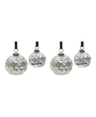 Slickblue Mercury Glass Ball Ornament (Set of 4)