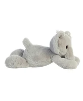 Aurora Medium Ed Elephant Flopsie Adorable Plush Toy Gray 12"