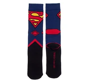 Superman Men's Classic Shield Knit Crew Socks with Logo