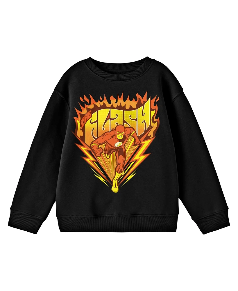 The Flash Boys Lightning and Flame Dash Black long Sleeve Shirt