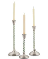 Mackenzie-Childs Sterling Check Medium Candlestick