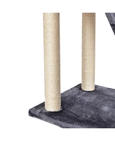 Sugift 36 Inch Tower Condo Scratching Posts Ladder Cat Tree