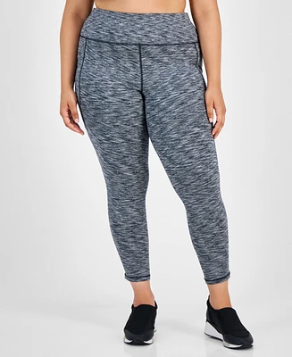 Id Ideology Plus High Rise Spacedye 7/8 Leggings, Created for Macy's