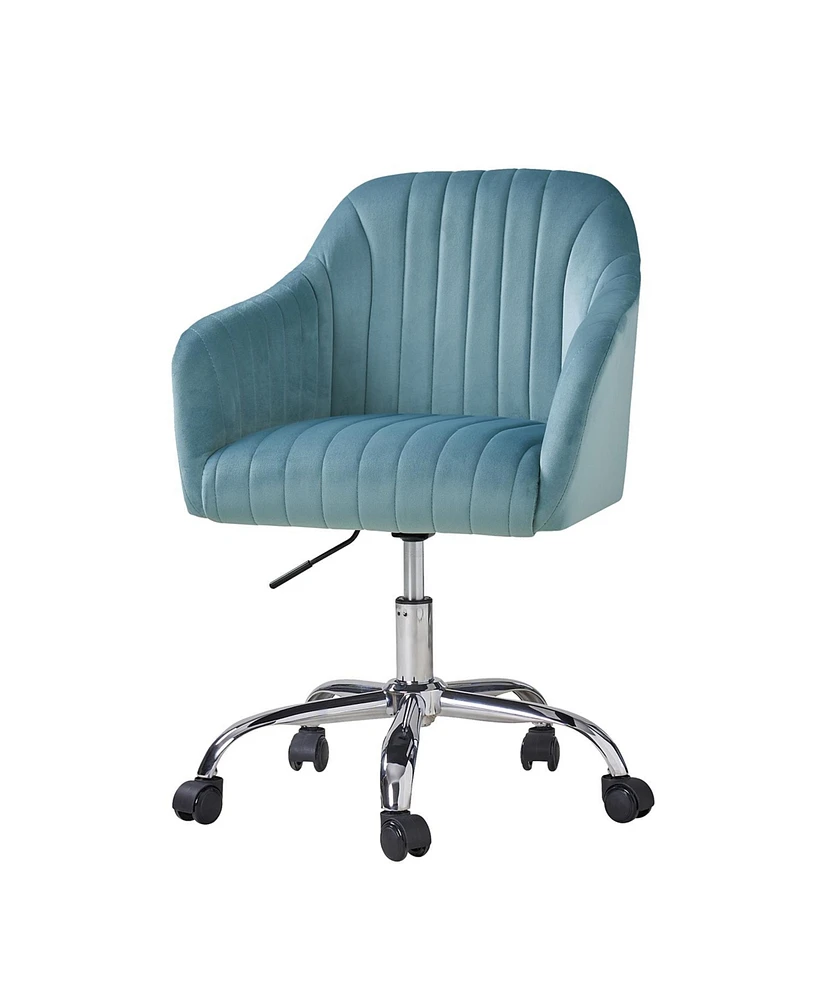 Hulala Home Modern 360-degree Swivel Velvet Task Office Chair