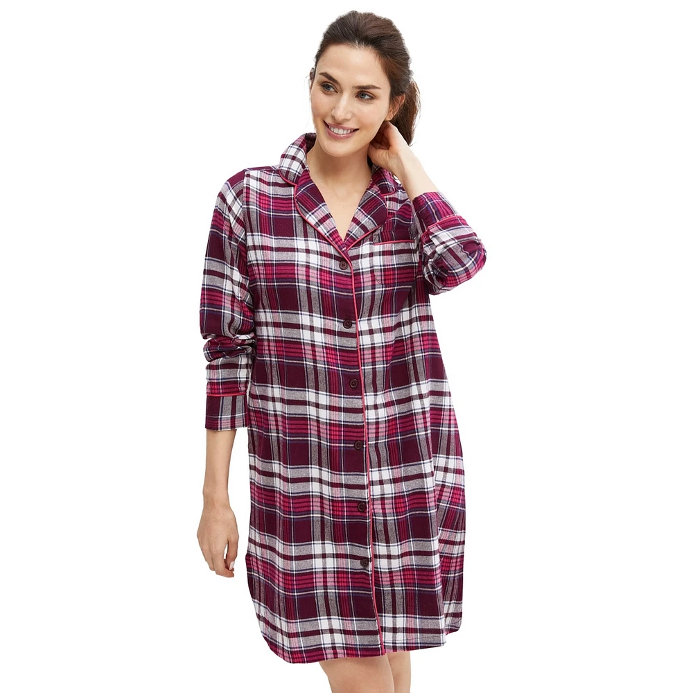 Ellos Plus Flannel Sleep Shirt