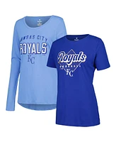 Fanatics Women's Light Blue/Royal Kansas City Royals T-Shirt Combo Pack