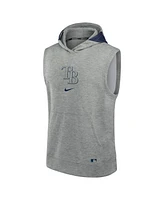 Nike Men's Heather Gray Tampa Bay Rays Authentic Collection Early Work Performance Sleeveless Pullover Hoodie