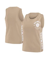 Wear by Erin Andrews Women's Tan Milwaukee Brewers Tonal Tank Top