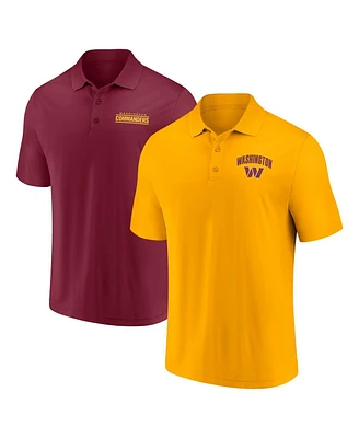 Fanatics Men's Washington Commanders Lockup Two-Pack Polo Shirt Set