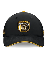 Fanatics Men's Black Boston Bruins 2024 Nhl Draft on Stage Trucker Adjustable Hat