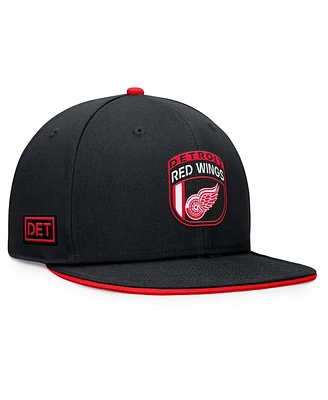 Fanatics Men's Black Detroit Red Wings 2024 Nhl Draft Snapback Hat