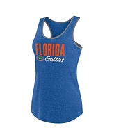 Fanatics Women's Heather Royal Florida Gators Fuel Racerback Tank Top